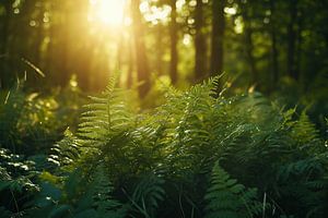 Magisches Licht im Wald