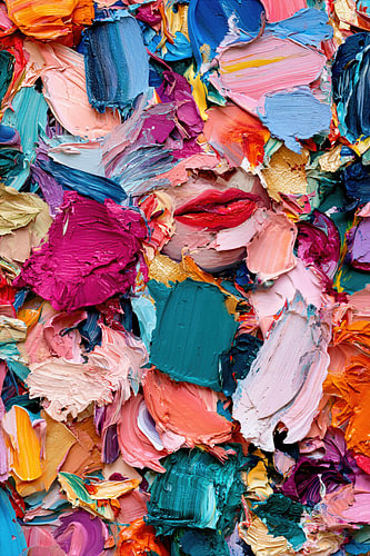 Colourful Layering – Abstract Impasto Painting with a Palette Knife
