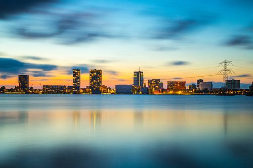 Avondfoto skyline Almere - 2
