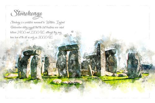 Stonehenge, Waterverf, Engeland