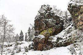 Winter landscape Bruchhauser Steine in Sauerland by Peter Schickert