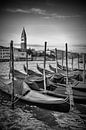 VENICE Grand Canal and St Mark's Campanile black/white by Melanie Viola thumbnail