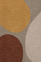 Moderne abstracte geometrische organische retro vormen in aardetinten : bruin, beige, geel