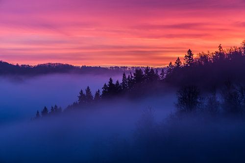 Lever de soleil près de Burg Eltz