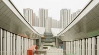 Schlichte, moderne Architektur in Chengdu, Sichuan, China (Tianfu New Area).