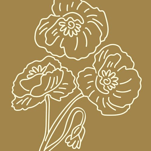 Bloemen en planten in Okergeel