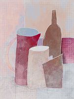 Composition with bottle and jugs