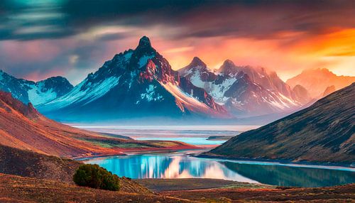 Landschap met bergen