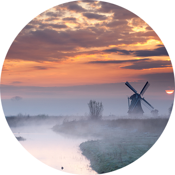 Molen in de Mist van Ron Buist