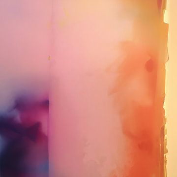 Abstract werk neon vibes met pastel van Studio Allee
