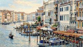 Dîner à Venise - Impressionnisme moderne sur Dirk van der Ven