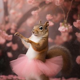 Eekhoorn ballerina van Wendy Verlaan