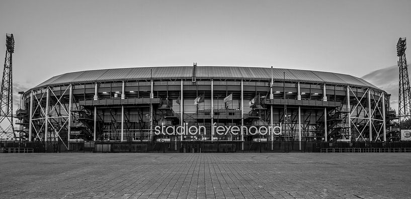 baan Land van staatsburgerschap ruimte Feyenoord Stadion "De Kuip" in Rotterdam van MS Fotografie | Marc van der  Stelt op canvas, behang en meer