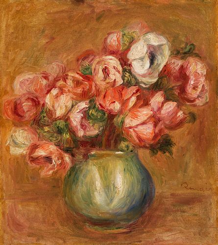 Stilleven anemonen, Pierre-Auguste Renoir (1907)