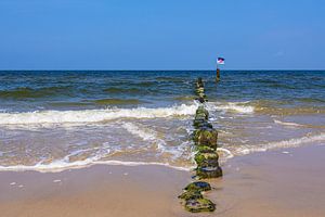 Buhne am Strand von Bansin auf der Insel Usedom