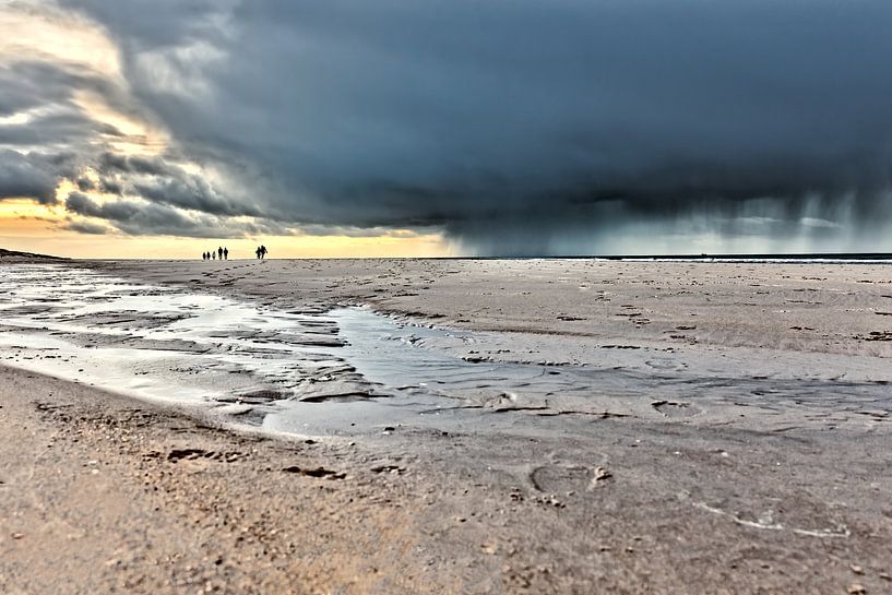 a stroll on the North Sea beach by eric van der eijk