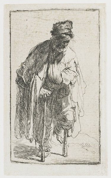 Wooden-legged beggar, Rembrandt van Rijn by Ed z'n Schets