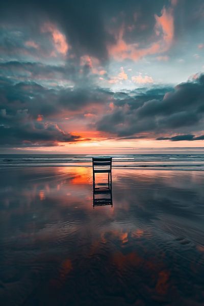 Avondzon en zand van fernlichtsicht