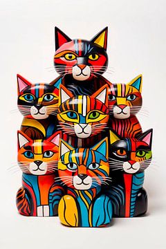 Künstlerische Katzen von Harry Hadders