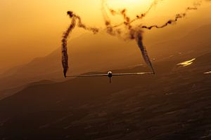 Segelflugzeug Luft zu Luft über Griechenland fotografiert. von Jaap van den Berg
