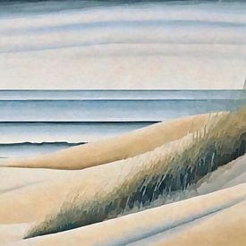 Plätscherndes Meer und Dünen von Anna Marie de Klerk