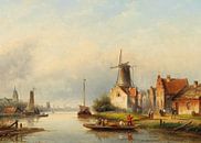 Fishermen on the Canal by Antonije Lazovic thumbnail