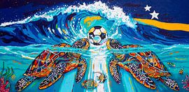 Fußball-WM 2026 | Guardians of the Dream von Happy Paintings / Renata Rolefes Art