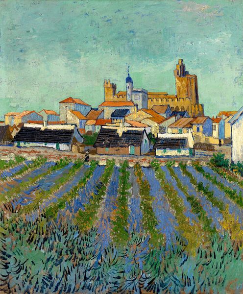 Zeezicht bij Les Saintes-Maries-de-la-Mer, Vincent van Gogh van Meesterlijcke Meesters