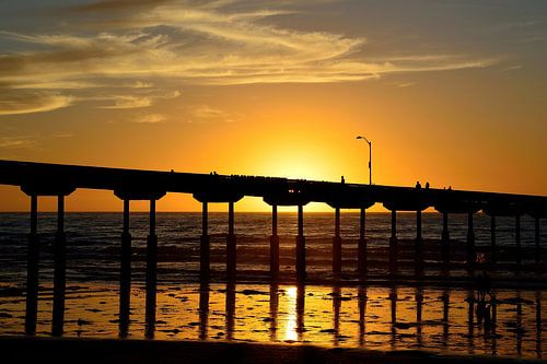 Zonsondergang op Ocean Beach