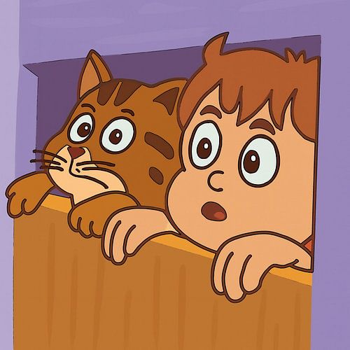 Neugieriger Blick über den Rand