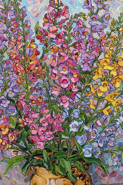 Vibrant Floral Delight van Bloemen Studio