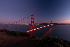 Le Golden Gate Bridge à l'heure bleue sur swc07