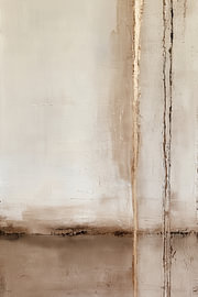 Quiet Light – Tableau abstrait moderne dans les tons crème, beige et doré sur Bianca ter Riet