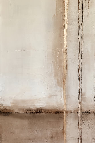 Quiet Light – Modern abstract schilderij in crème, beige en goud