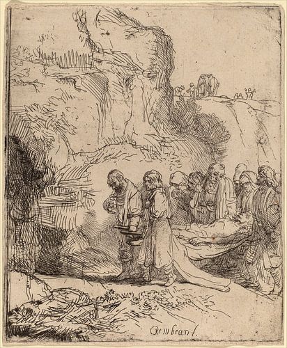 Rembrandt van Rijn Christus Gedragen naar het graf