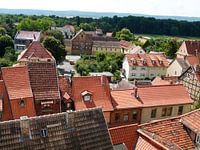 Dorp met smalle huisjes