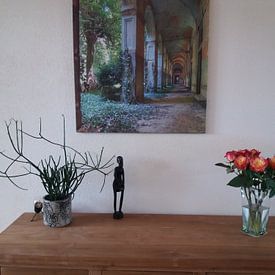 Customer photo: Colonnade in a former hospital by Truus Nijland, on canvas