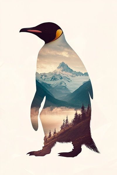 Mountain landscape in Penguin by Poster Art Shop