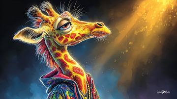 giraffe portrait by Gelissen Artworks