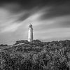Leuchtturm Dornbusch auf Hiddensee in schwarzweiss. von Manfred Voss, Schwarz-weiss Fotografie