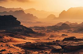 Goldenes Licht in der Wüste