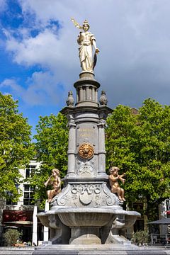 De Wilhelminafontein in Deventer, Nederland van Adelheid Smitt