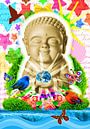 Fröhlicher Buddha von Nicole Habets Miniaturansicht