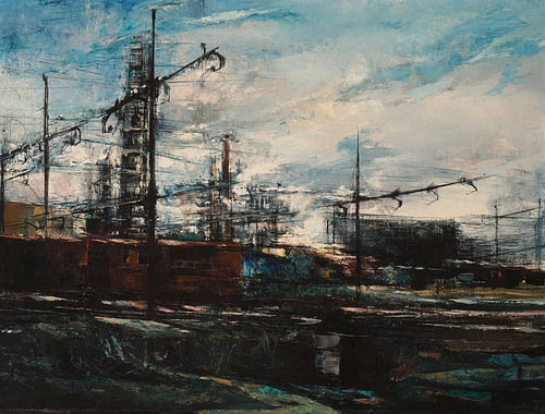 Renzo Vespignani – The Trastevere marshalling yard, 1957 by Atelier Liesjes