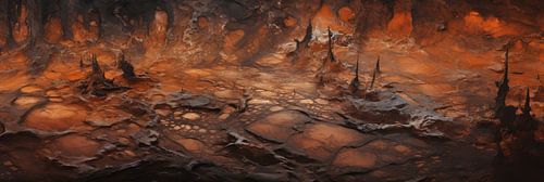 Background in muddy brown stone tones