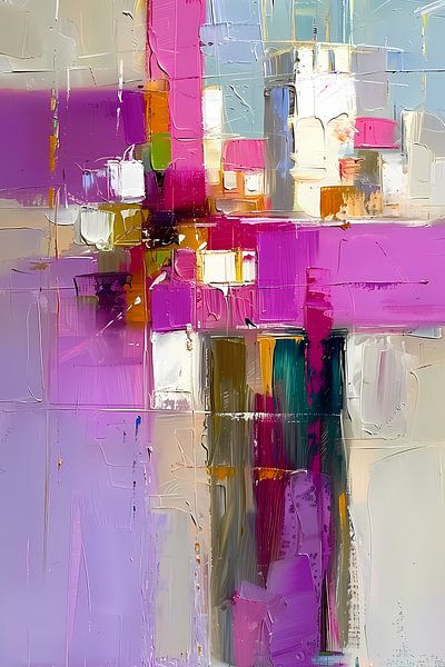 Levendige abstracte expressie in moderne tinten van Art & Soul Creations