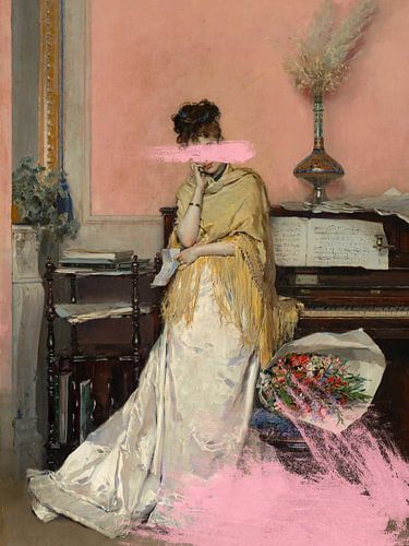 Graffiti portret van een vrouw