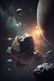 Drifting through the cosmic expanses by Vythryd Arts