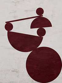 Moderne minimalistische geometrische abstrakte Kunst in Erdtönen.