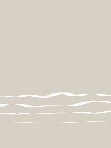 Minimalistisches Kunstwerk mit weißen Pinselstrichen